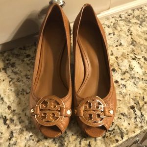 Tory Burch Kara Peep Toe Wedges